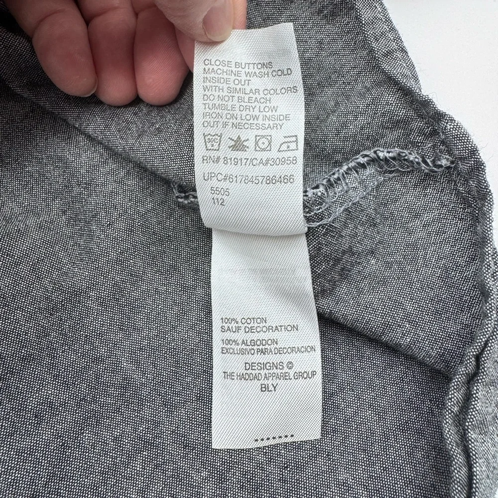 Nike 6.0 Heather Gray Button Down Kids Skater Hooded Shirt, Size‎ L